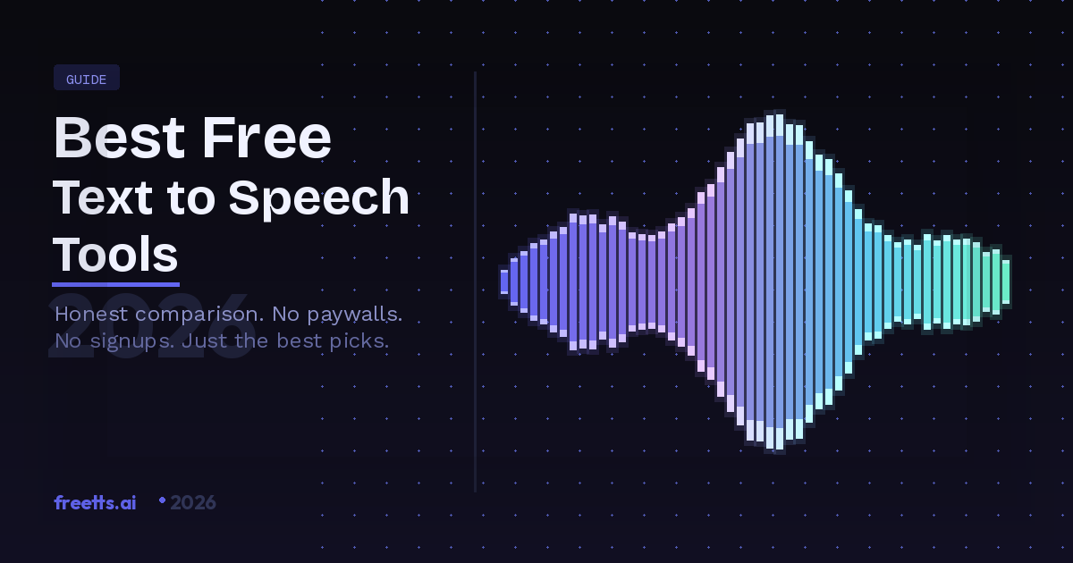 Best Free Text to Speech Tools in 2026 (No Signup, No Limits)